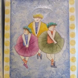 Vintage set of J Roybal whimsical kid's room decor